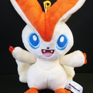 Pokemon Victini Authentic Plush Doll 7" Backpack Keychain